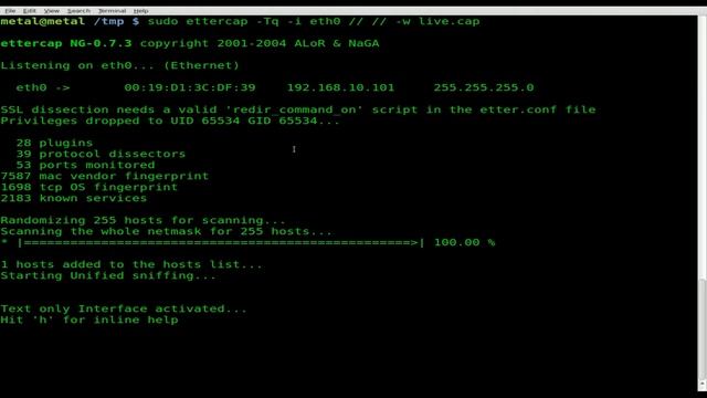 ettercap to find live radio stream - Linux - BASH смотреть онлайн