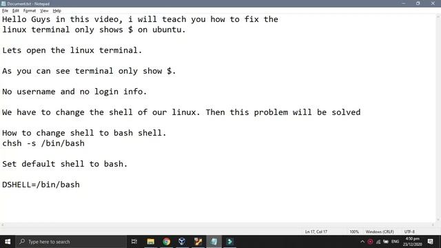 Ubuntu - Linux Terminal only shows $ | Change Linux Shell - Ubuntu | ChSH Command | Linux Bash Shel смотреть онлайн