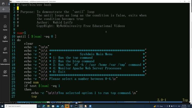 Learn Linux Shell Scripting (The 'until' Loop) смотреть онлайн