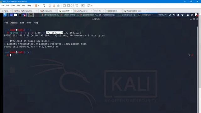 Spoofing Packets with Hping3 смотреть онлайн