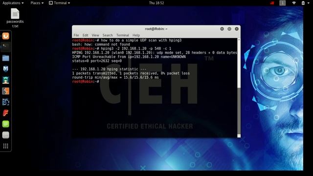 How to do a simple UDP scan with hping3 смотреть онлайн