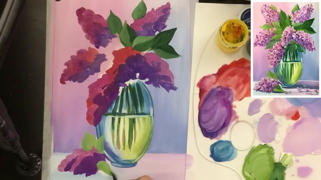 «Цветы. Букет сирени» как нарисоватьГУАШЬ | Сезон 1-12 |Мастер-класс для начинающих смотреть онлайн