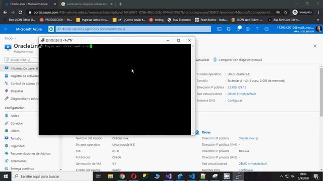 Conexión Maquina Virtual Linux Azure desde Windows con Putty смотреть онлайн