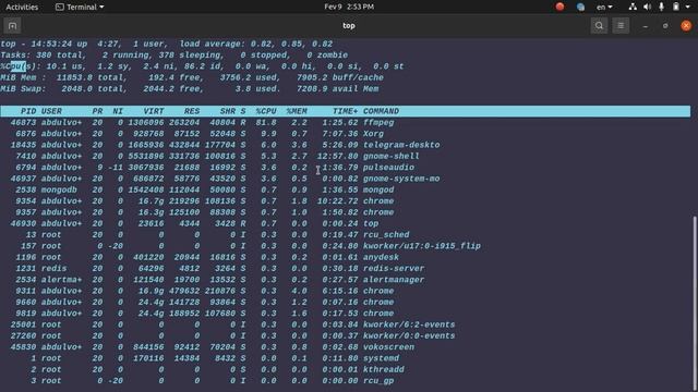 10. linux o`rganamiz 8-video top, htop | izlan & rivojlan | research & develop смотреть онлайн