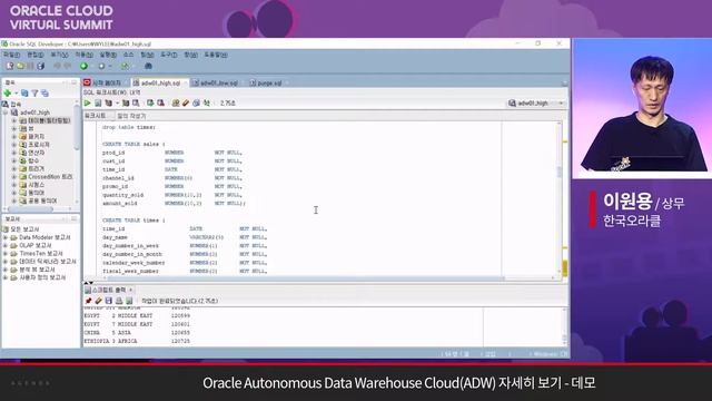 [ORACLE CLOUD VIRTUAL SUMMIT]#특별 세션: "오라클 자율운영 데이터웨어하우스(ADW) 직접 보여드립니다!" - 이원용 상무(한국오라클) смотреть онлайн