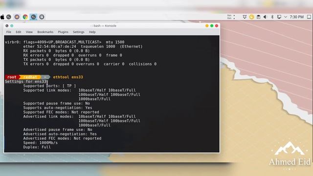 Linux بالعربي Networking Commands | ifconfig, ethtool смотреть онлайн