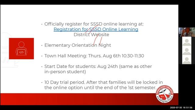 SSSD - Edgenuity Online Virtual Learning Parent Meeting 7-30-2020 смотреть онлайн