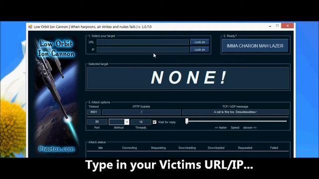 Loic DDoS Tool 2014 смотреть онлайн