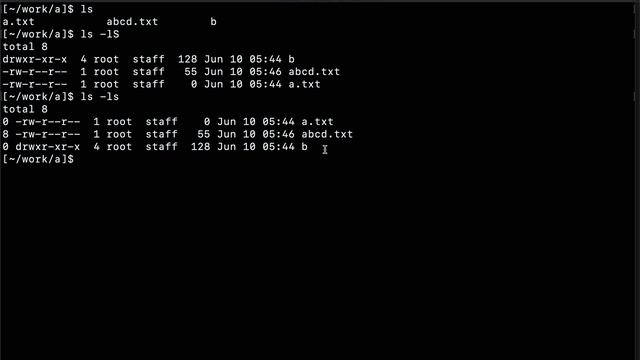 Linux: ls list by size time смотреть онлайн