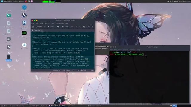 How to open OBS through terminal (Linux) смотреть онлайн
