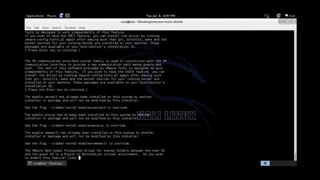 Installation of Vmware Tools in Kali linux смотреть онлайн