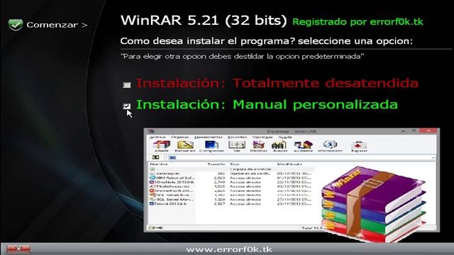 WinRAR 5.21 (32 bits) Registrado en Español Instalador desatendido смотреть онлайн
