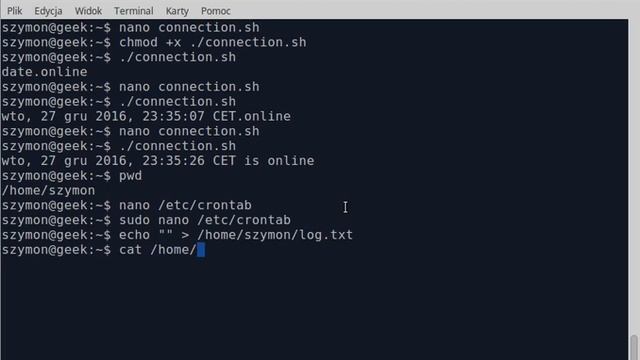 Linux Crontab. Harmonogram zadań смотреть онлайн