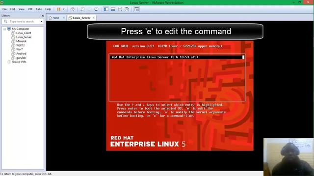 Resetting RedHat Linux 5 root password смотреть онлайн