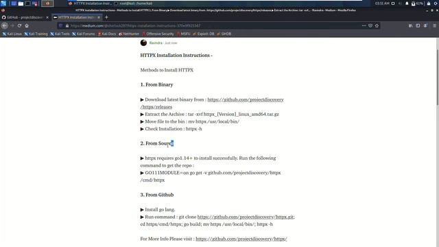 httpx Installation on Kali Linux смотреть онлайн