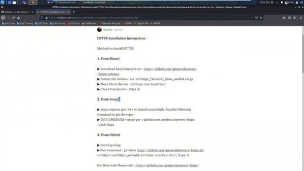 httpx Installation on Kali Linux