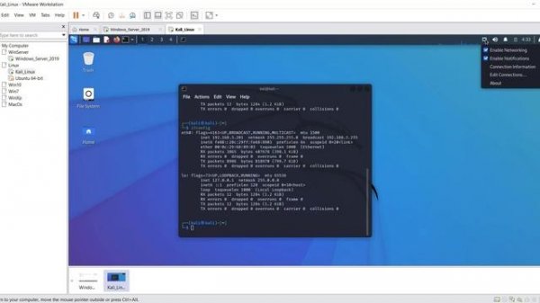 Troubleshooting DHCP on VMWare - Kali Linux - Windows Server