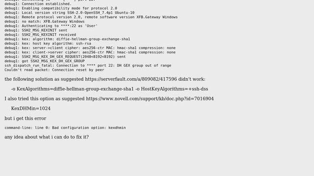 DevOps & SysAdmins: SFTP connection fails with: DH GEX group out of range смотреть онлайн