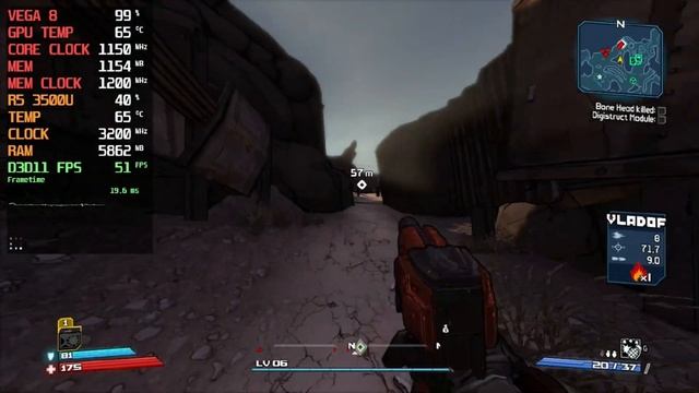 Borderlands GOTY Enhanced | Ryzen 5 3500U | VEGA 8 | 12GB RAM | 35W TDP [Lenovo Ideapad S145] смотреть онлайн