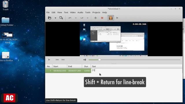 Linux Mint Cinnamon-Create .SRT subtitle смотреть онлайн