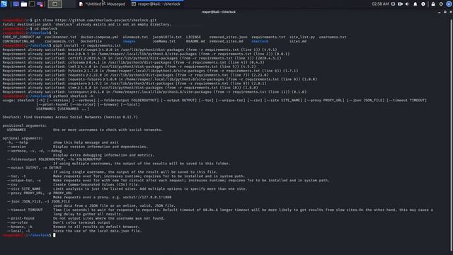 How to install and use Sherlock! (Kali Linux) смотреть онлайн