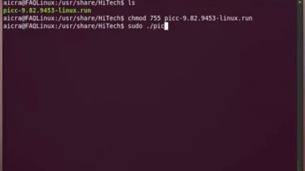 MPLAB X Hi-Tech C compiler installation on GNU Linux