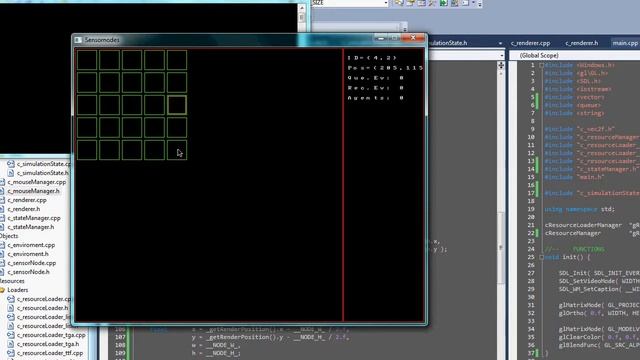 [C++/OpenGL/SDL] Sensornodes simulation (school project) смотреть онлайн