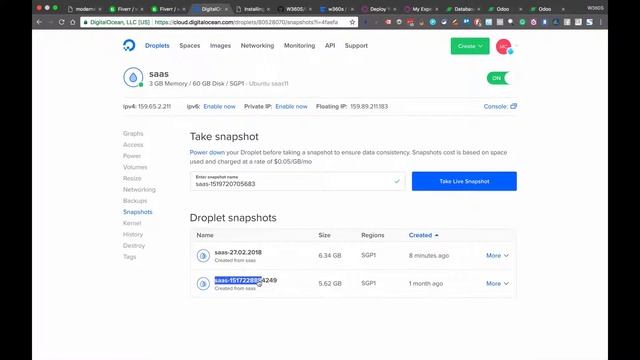 How to take Odoo SaaS Tools Backup Snapshot & Restore Snapshot From Digital Ocean Tutorial смотреть онлайн