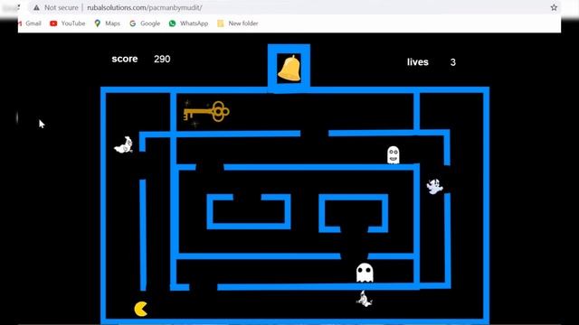 PacMan Game Scratch Game Made By Mudit. Scratch Basic Coding Tool for Kids. смотреть онлайн