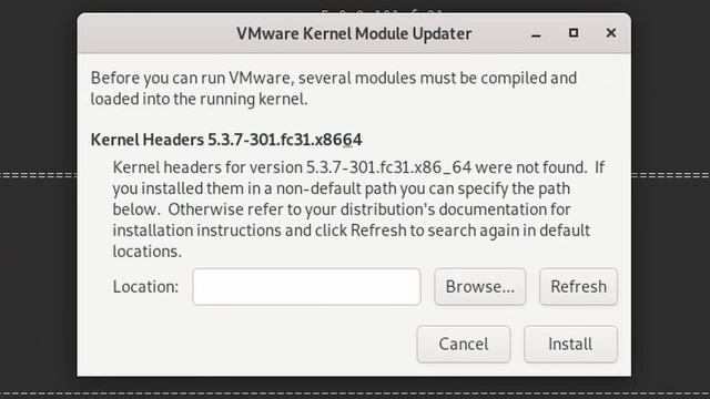 kernel headers not found for target kernel/install vmware workstation/player on fedora смотреть онлайн