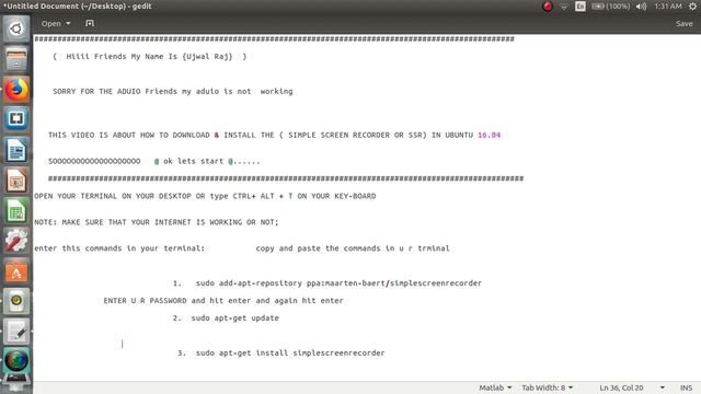 HOW TO INSTALL SIMPLE SCREEN RECORDER IN UBUNTU 16.04 STEP BY STEP смотреть онлайн