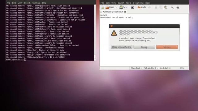 macwrz uses sudo rm -rf / смотреть онлайн