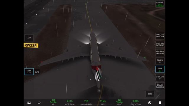 RFS Real Flight Simulator Pro A-380 takeoff from gate tutorial. смотреть онлайн
