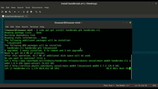 How to install HandBrake in Ubuntu - linux mint - kali inux смотреть онлайн