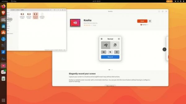 Kooha Screen recorder for Linux (works with Wayland/Ubuntu)