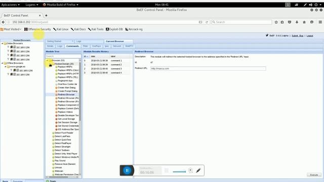 ataque mitmf + beef navegadores con kali linux 2016.1 смотреть онлайн