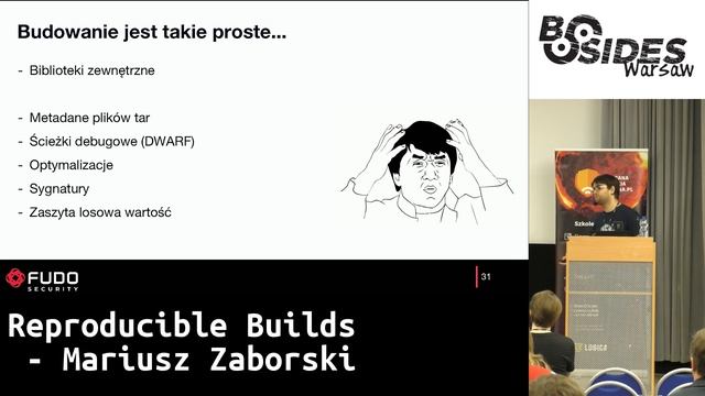 BSides Warsaw 2018: Reproducible Builds - Mariusz Zaborski смотреть онлайн