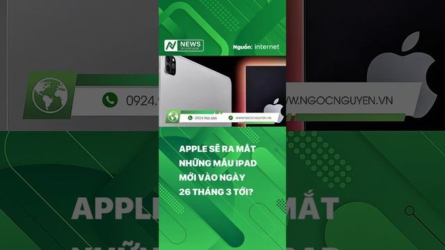 APPLE SẼ RA MẮT NHỮNG MẪU IPAD MỚI VÀO NGÀY 26 THÁNG 3 TỚI? #ngocnguyestore смотреть онлайн