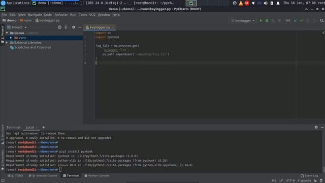 Python for Ethical Hacking | Developing a Keylogger смотреть онлайн