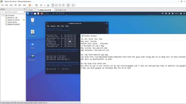 Hướng dẫn tấn công giả mạo DNS trong hệ thống mạng | DNS Spoofing смотреть онлайн