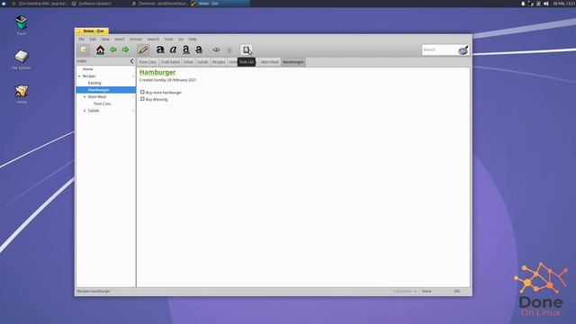 Zim Done On Linux