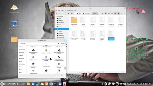 Linux Mint 21.3 - Cinnamon - Fun Weather & MTR bash scripts. смотреть онлайн