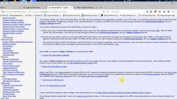 Logging on Log Book of the World- LOTW- Part 2