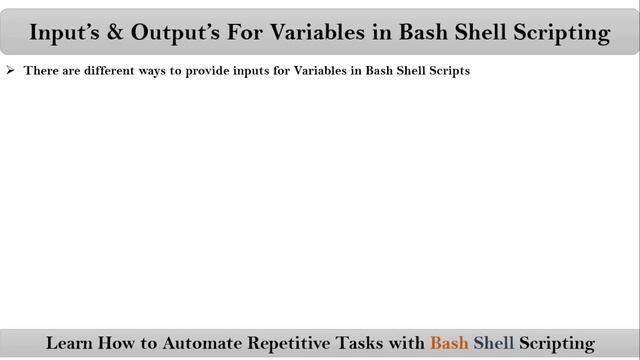 Section-5: Video-1: Inputs & Outputs For Variables in Bash Shell Scripting смотреть онлайн