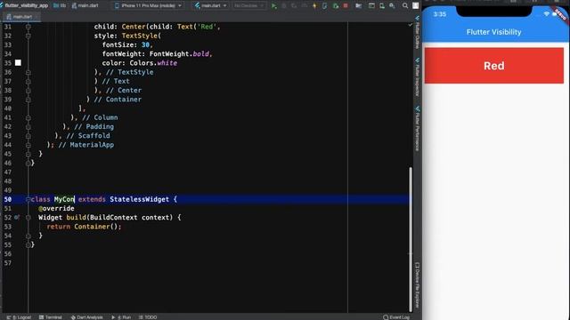 Visibility(Show Hide) Widget in Flutter смотреть онлайн
