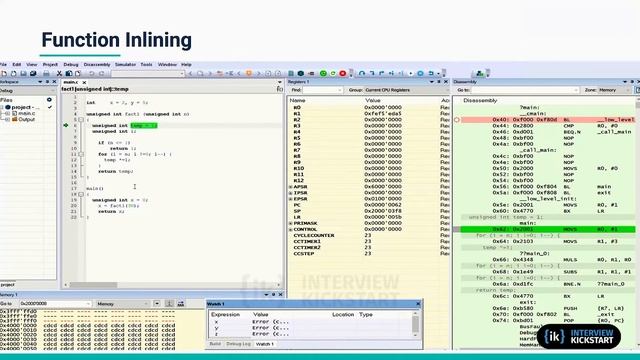 Optimising Embedded C: Function Inlining | Code Optimization смотреть онлайн