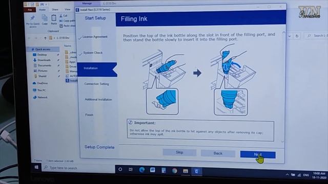 Epson printer l3110 /installation, tip's unique key nozzles смотреть онлайн