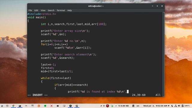 Binary Search using C in UBUNTU/LINUX смотреть онлайн