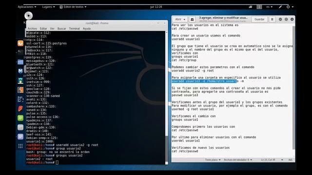 Gestión de usuarios kali linux смотреть онлайн