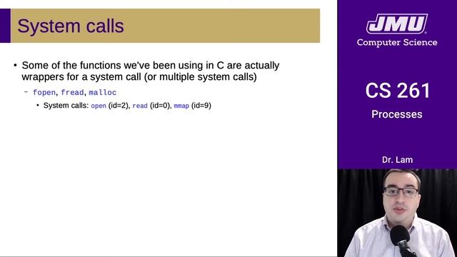 JMU CS261 24 Processes Part 02 - Aside: System Calls смотреть онлайн